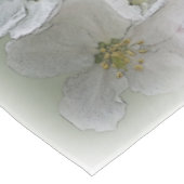 drei weiße Blume Tischdecke (Schrägansicht)