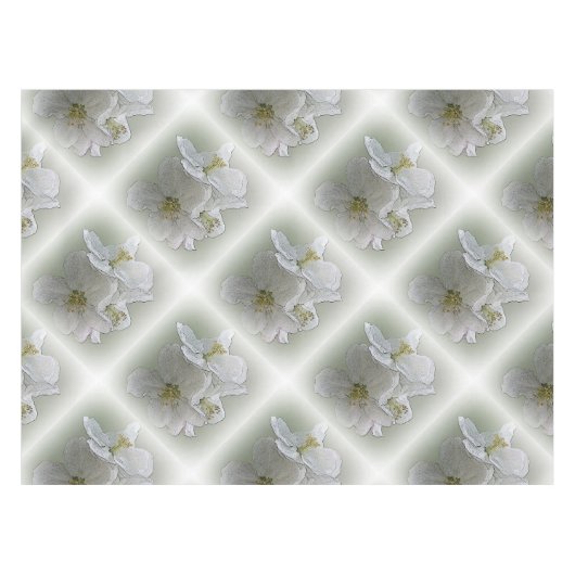 drei weiße Blume Tischdecke (Vorderseite (Horizontal))