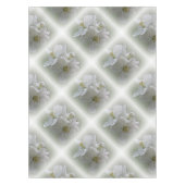 drei weiße Blume Tischdecke (Vorderseite)
