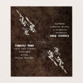 Drei weiße Flying Hexen Brooms gemotzte Browns Visitenkarten (Außenseite Aufgefaltet)