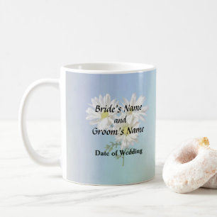 Drei weiße Gänseblümchen Hochzeitsprodukte Kaffeetasse