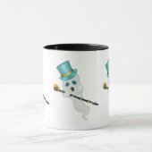 Drei weiße Geister blaue Augen Top Hats Schädelkan Tasse (Zentrum)