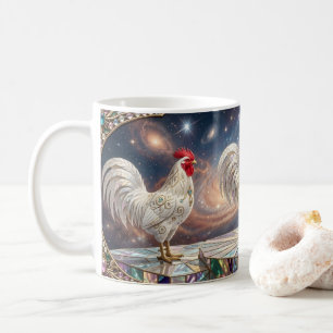 Drei weiße Hähne. Kaffeetasse
