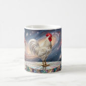 Drei weiße Hähne. Kaffeetasse (Mittel)