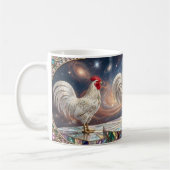 Drei weiße Hähne. Kaffeetasse (Links)