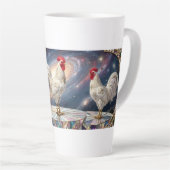 Drei weiße Hähne. Milchtasse (Rechte Ecke)