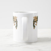 Drei weiße Kerzen Weihnachten Jumbo-Tasse (Rückseite)