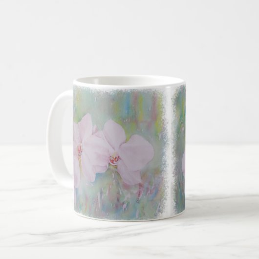 DREI WEISSE ORCHIDEN CLASSIC-TASSE KAFFEETASSE (Vorderseite Links)