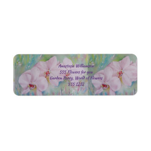 DREI WEISSE ORCHIDEN-RÜCKSENDEADRESSE