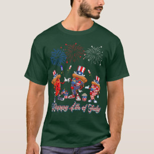 Drei weiße Pizzas und der blaue Pizzafeuerwerk 4 t T-Shirt