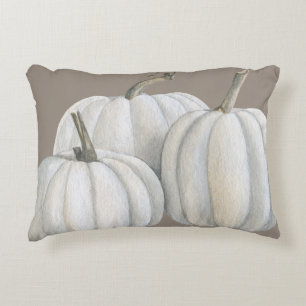 Drei weiße Pumpkins Dekokissen
