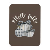 Drei weiße Pumpkins Magnet (Vertikal)