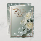 Drei weiße Rosen/Gold Trips Postkarte (Vorne/Hinten)