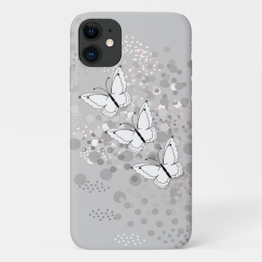 Drei weiße Schmetterlinge Case-Mate iPhone Hülle (Rückseite)