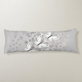 Drei weiße Schmetterlinge Seitenschläferkissen (Rückseite)