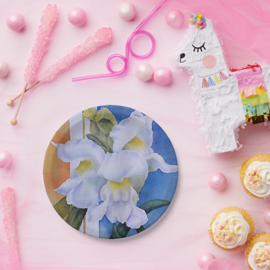 DREI WEISSE SNAPDRAGONS PAPIERPLATTE PAPPTELLER (Party)