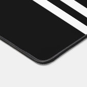 Drei weiße Streifen auf schwarz Schreibtischunterlage (Ecke)