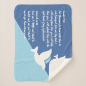 Drei weiße Tauben Christlich Heilgebet Schawl Sherpadecke (Vorderseite)