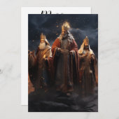 Drei weiße Weihnachtskarte Feiertagskarte (Vorne/Hinten)