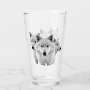 Drei weiße Wölfe Glas