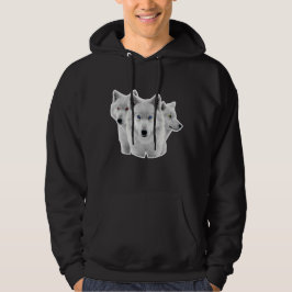 Drei weiße Wölfe Hoodie