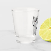 Drei weiße Wölfe Schnapsglas (Links)