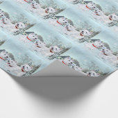 Drei Westies in Wintertime Geschenkpapier (Ecke)