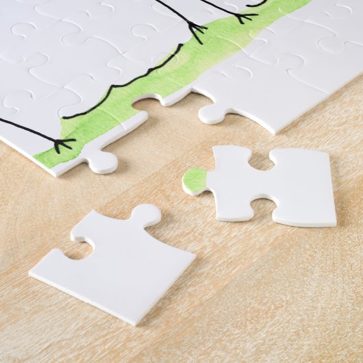 Drei Whimsikfarbene Vögel Puzzle (Seite)