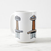 Drei Wiking Sword Hilts Kaffeetasse (Vorderseite Links)