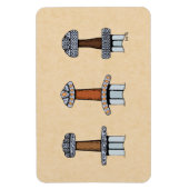 Drei Wiking Sword Hilts Magnet (Vertikal)