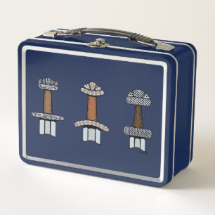 Drei Wiking Sword Hilts Metall Lunch Box