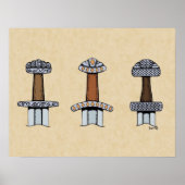 Drei Wiking Sword Hilts Poster (Vorne)