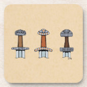 Drei Wiking Sword Hilts Untersetzer (Vorderseite)