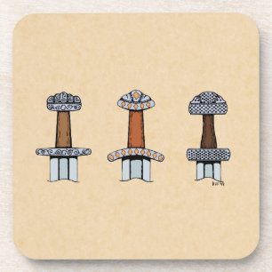 Drei Wiking Sword Hilts Untersetzer