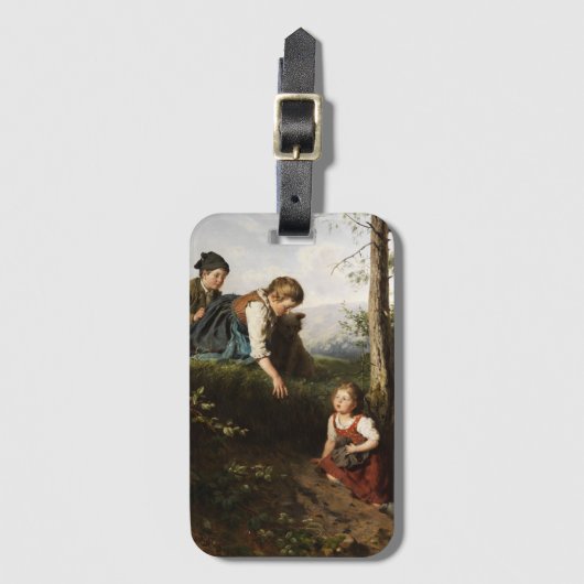 Drei wilde Berries für Kinder in einem Wald Gepäckanhänger (Vorderseite Vertikal)