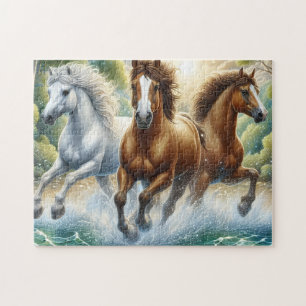 Drei wilde Pferde Puzzle