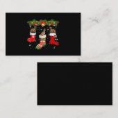 Drei Windhund Hund in Socken Weihnachten Visitenkarte (Vorne/Hinten)