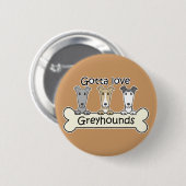 Drei Windhunde Button (Vorne & Hinten)