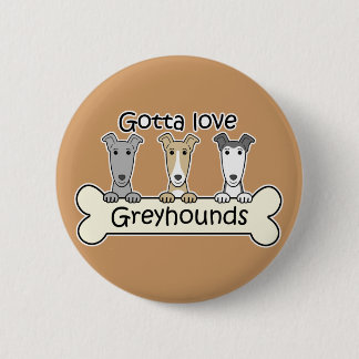 Drei Windhunde Button