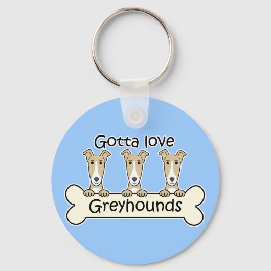 Drei Windhunde Schlüsselanhänger (Vorderseite)