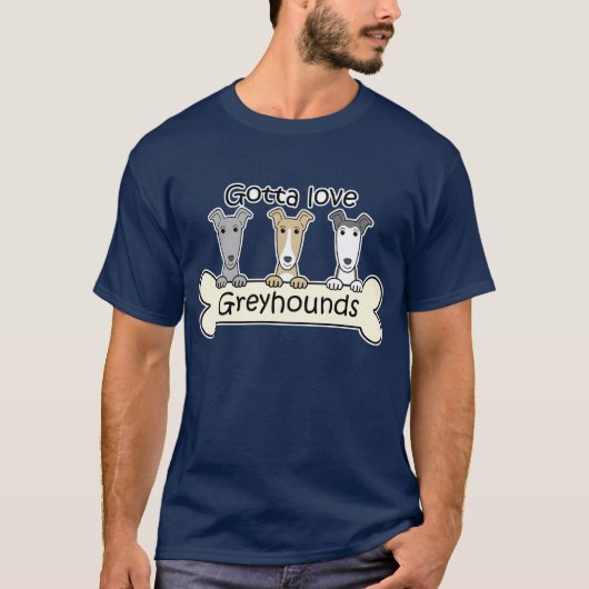 Drei Windhunde T-Shirt (Vorderseite)