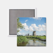 Drei Windmühlen und ein Kanalmagnet Magnet (Vorderseite/Rückseite)
