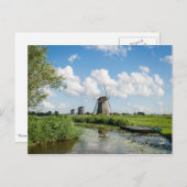 Drei Windmühlen und eine Postkarte am Kanal (Vorne/Hinten)
