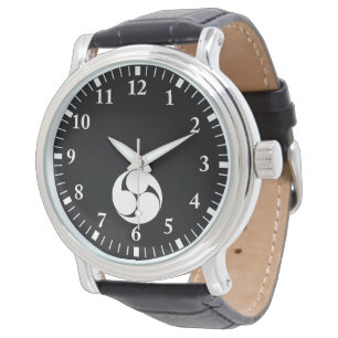 Drei Wirbel gegen den Uhrzeigersinn (Jinuki) Armbanduhr