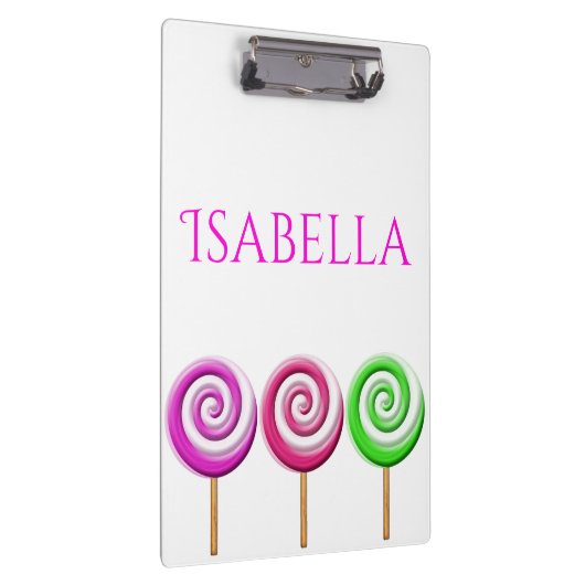 Drei wirbellose Lollly-Pop-Zwischenablage Klemmbrett (Rechts)