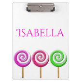Drei wirbellose Lollly-Pop-Zwischenablage Klemmbrett (Vorderseite)