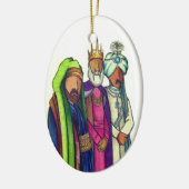 Drei Wisemen Keramik Ornament (Links)