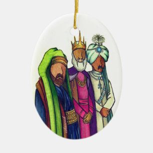 Drei Wisemen Keramik Ornament