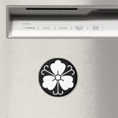 Drei Wisteria blüht mit Reben Magnet (In Situ (Geschirrspüler))
