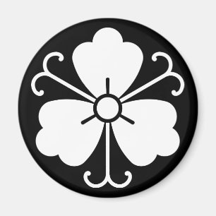 Drei Wisteria blüht mit Reben Magnet